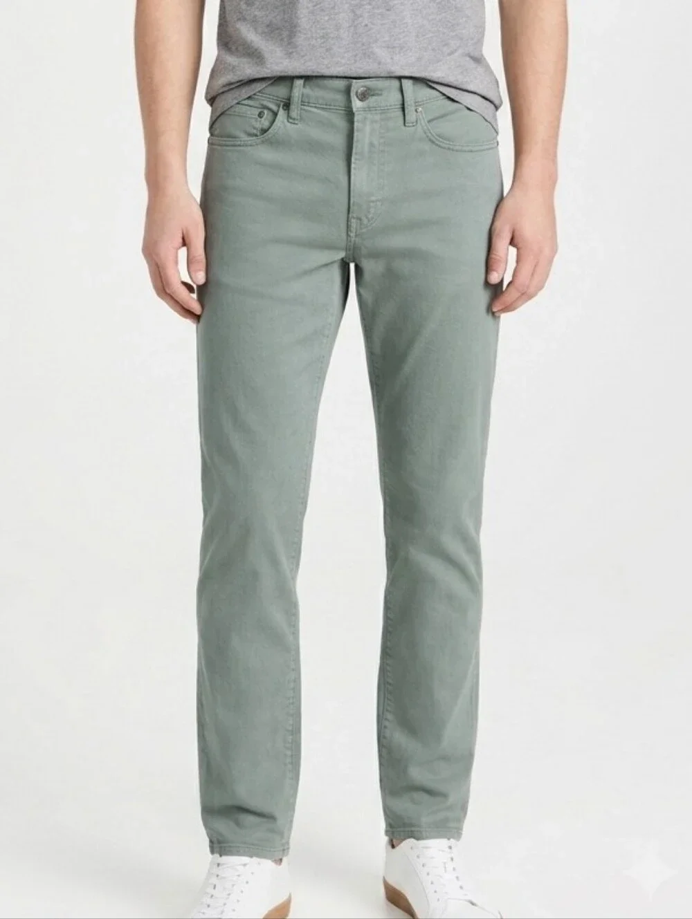 J. Crew 484 Slim Fit Stretch Chino Pants Mens 32x32 Green Sage Chinos Trousers